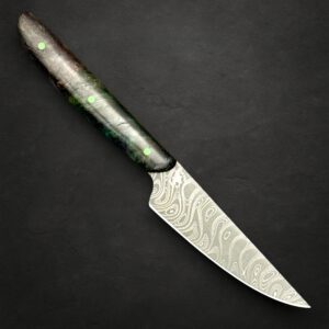 4" Stainless Damascus Paring Knife - Maple