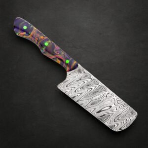 4" Damascus Mini Nakiri - Resin