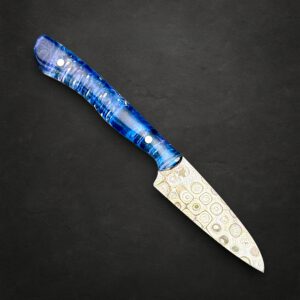 3" Damascus Paring Knife - Box Elder
