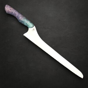 9" Stainless Offset Serrated Knife - Box Elder